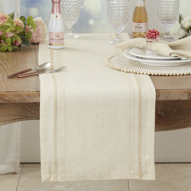 Leno Dining Linens, Blue Gray