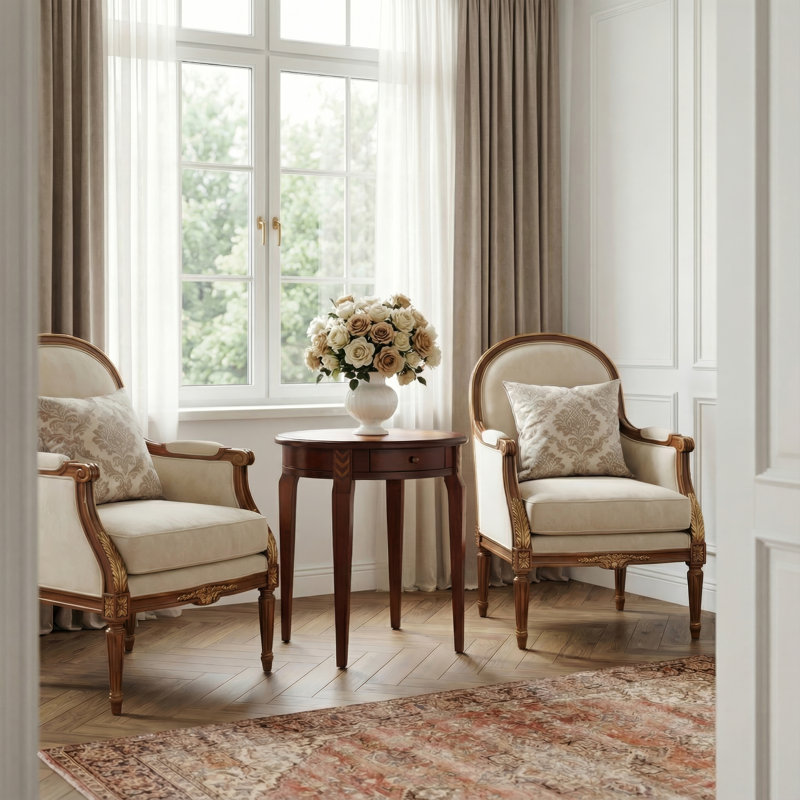 Table de bout avec rangement Amberwood, Cerisier