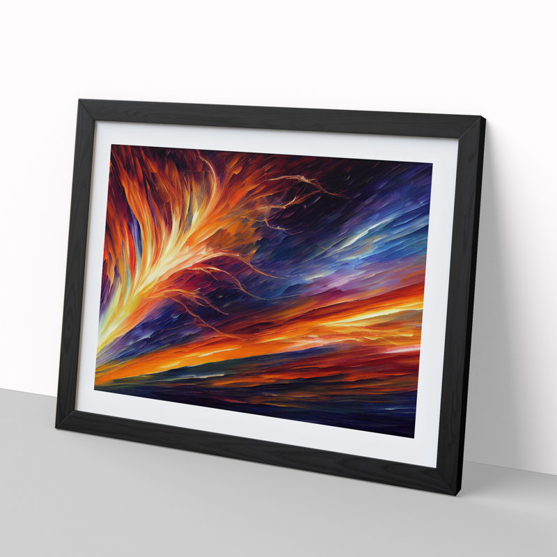 Glorious Electricity - Framed Print, 34cm H x 46cm W x 2cm D, Black