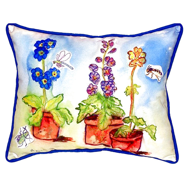 Coussin lombaire intérieur/extérieur Potted Flowers, Petit