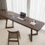 Bureau d'écriture rectangulaire en bois massif brun noisette-872608142