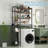 8-Tier Over The Toilet Storage With Side Rack, Over Toilet Storage Rack With Adjustable Shelf