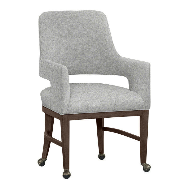 Josie Upholstered Arm Chair, Perigold Posh Oat, Hazelnut