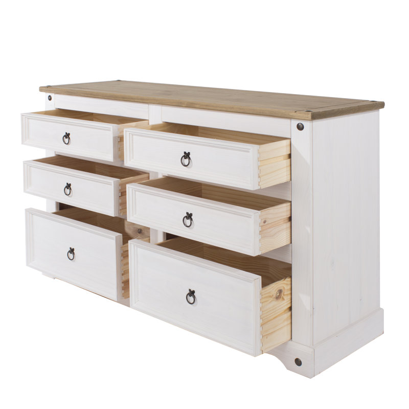 Solid Wood 3 Piece White Bedroom Set