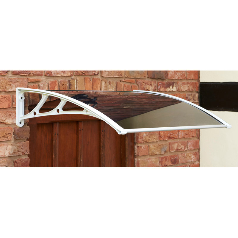 Tinted Easy Fit Door Canopy W1m x D0.6m, White