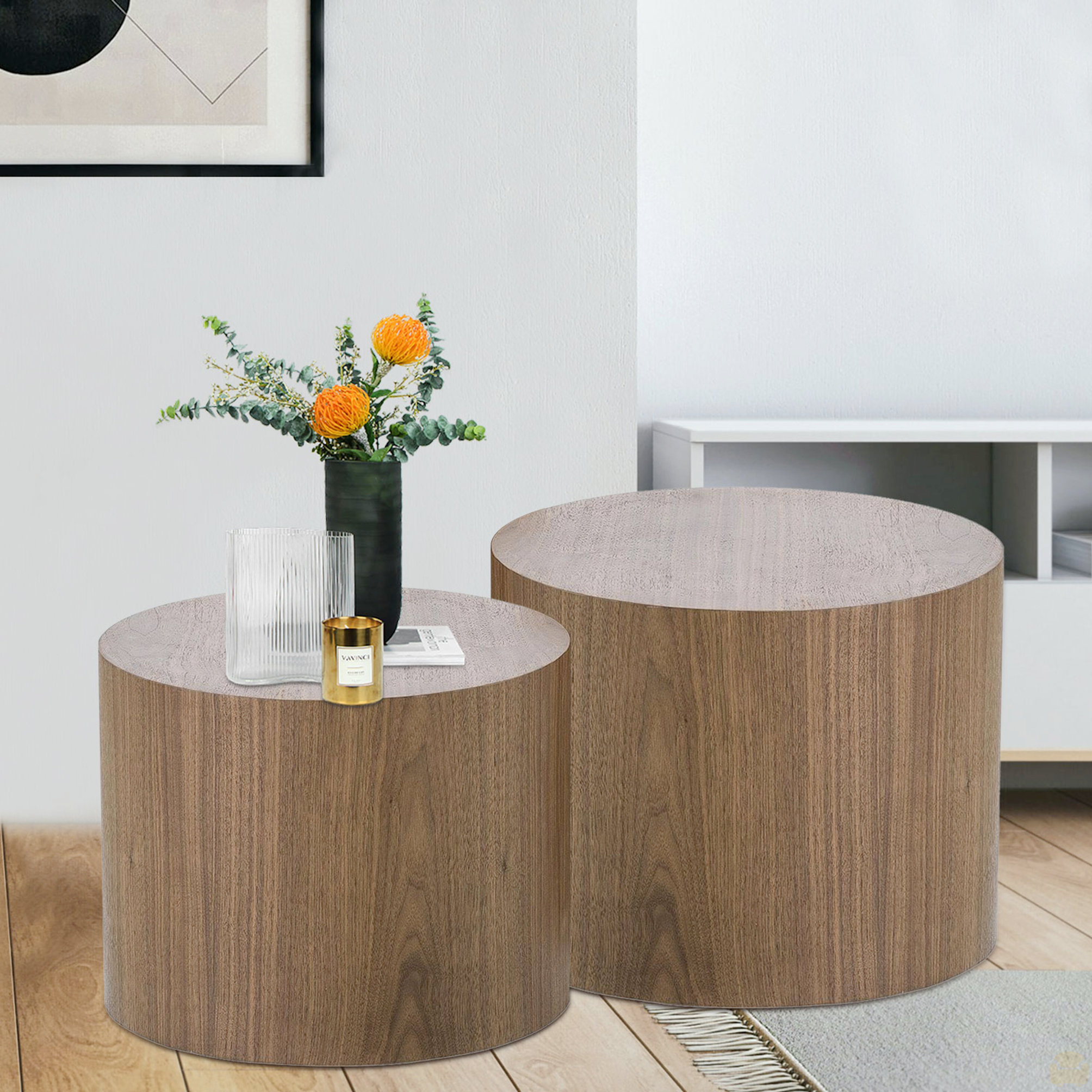 George Oliver Mdf Side Table/Coffee Table/End Table/Nesting Table Set ...
