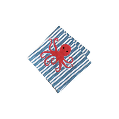 Misty 100% Cotton Striped Square Napkin