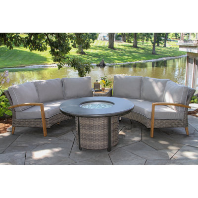 Kirtin 4 Piece Sectional Seating Group with Cushions