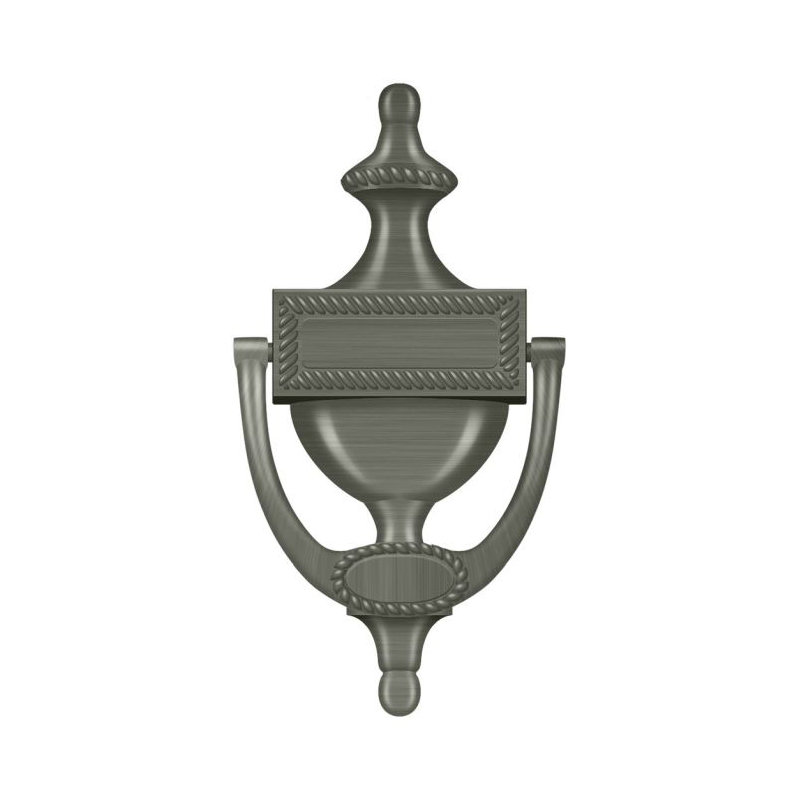 Heurtoir de porte Deltana DKR75U15A; Corde victorienne; Finition nickel antique, Nickel antique