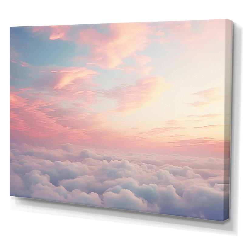 «Peach Sky Astral Symphony IV», reproduction, H 34 po x l 44 po x P 1,5 po, Toile tendue