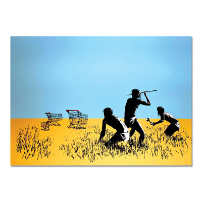 Colour Cart Hunters by Banksy - No Frame Painting on Plastic / Acrylic