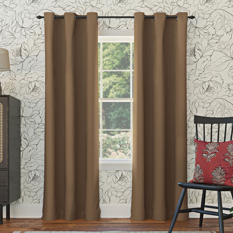 Panneau de rideau occultant avec œillets Burrier Wayfair Basics, Barley, L 40 po x L 54 po