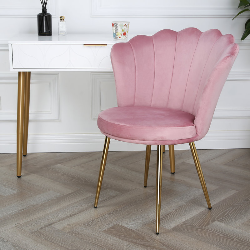 Daisy - Velvet Chair with Back-Rest, Pink