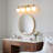 4-Light Dimmable Vanity Light For Bathroom Mirror Up/Down Mount With Glass Shape-389203670