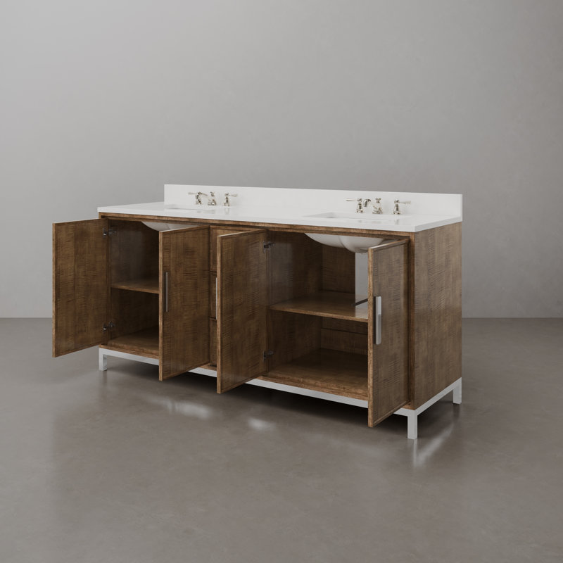 Westin 72" Freestanding Standard Double Bathroom Vanity with Top