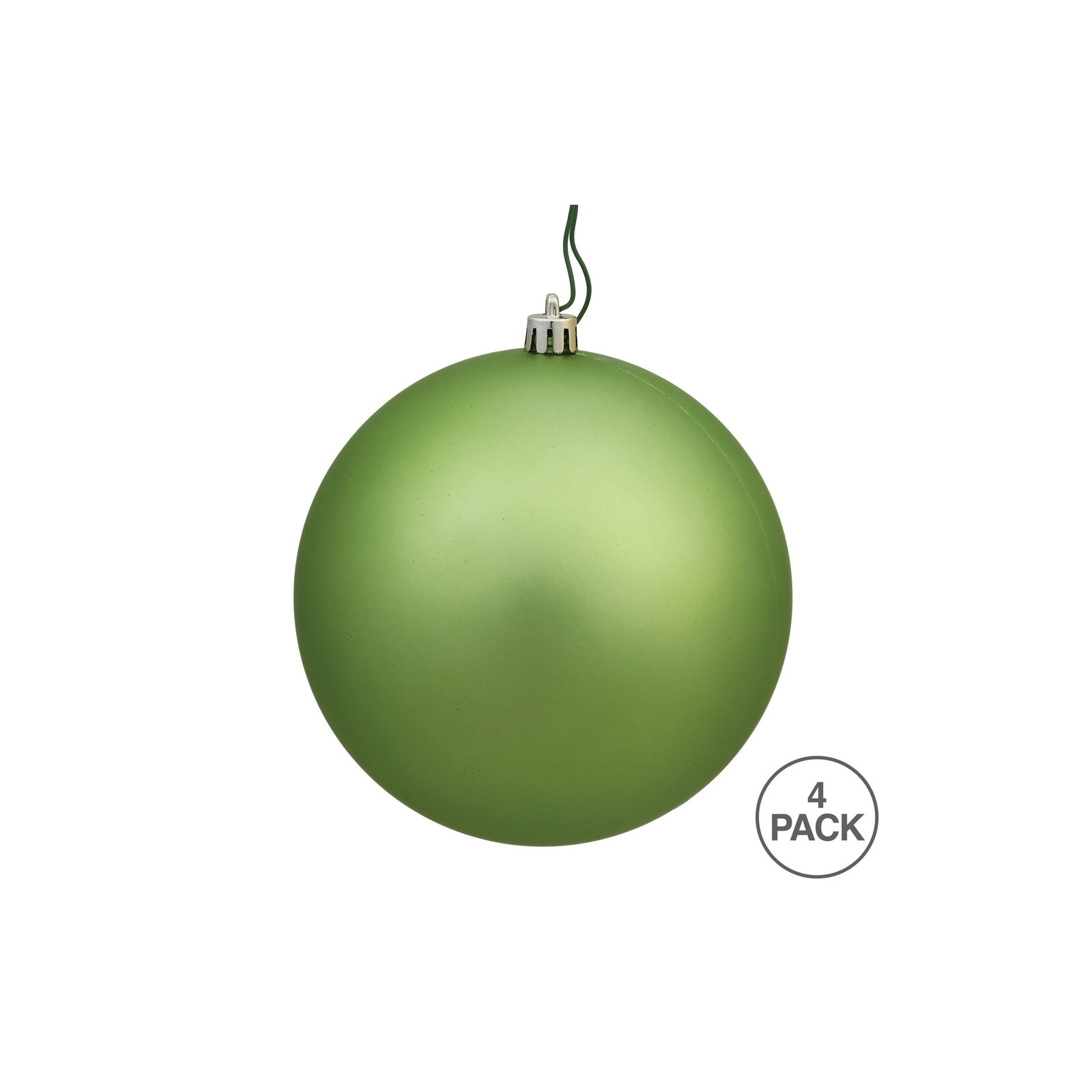 Christmas Ball Ornament, 4.75" H x 4.75" W x 4.75" D, Matte Celadon