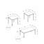 Ensemble de table, ensemble de 3 pièces, café, bout, stratifié aspect marbre blanc, contemporain, moderne
