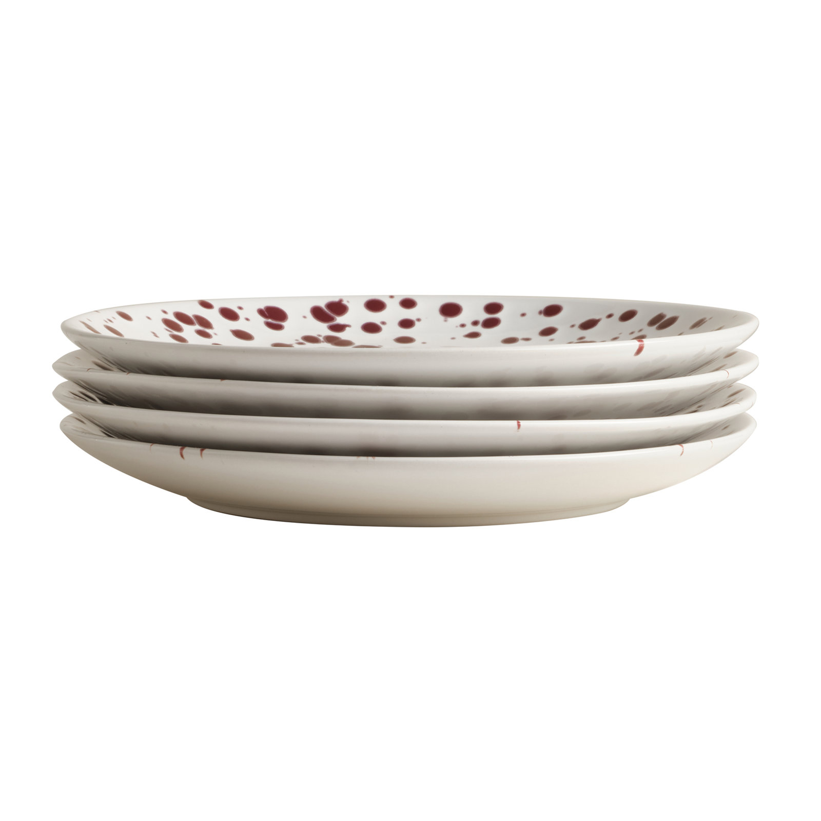 Year & Day Splatter 8" Salad Plate, Red