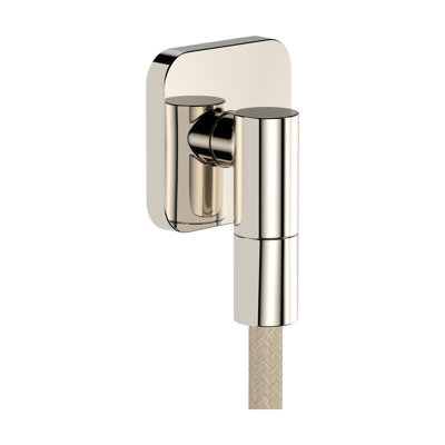 Prise murale hansgrohe Q avec clapet anti-retour, SoftCube en nickel poli