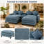 Canapé modulaire en chenille avec sièges polyvalents, grand rangement et ports USB pratiques-1768469840