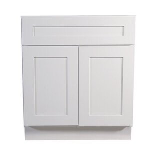 RTA - Park Avenue White - Double Door Handicap Removable Sink Base Cabinet  | 30W x 34.5H x 24D