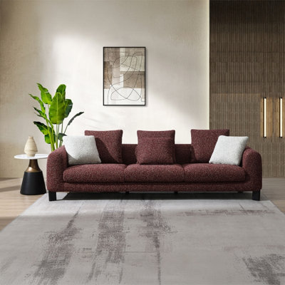 Canapé contemporain avec 6 coussins décoratifs Mardi