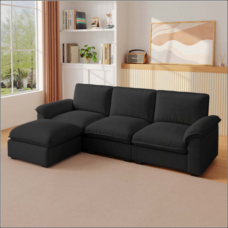 Canapé modulaire Cloud Couch For L, Noir