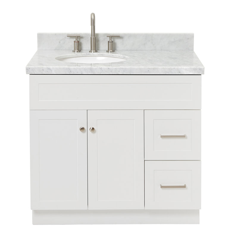 Ensemble de meuble-lavabo simple 37 po Abell, Blanc