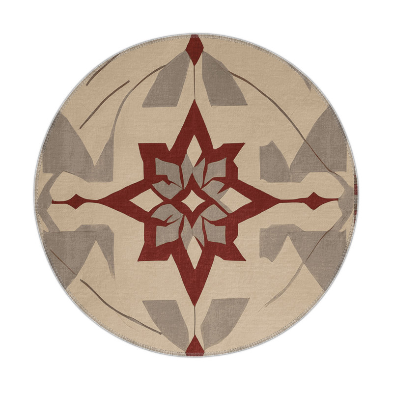 Pattern Interlace Indoor And Outdoor Area Rug, Round 5'