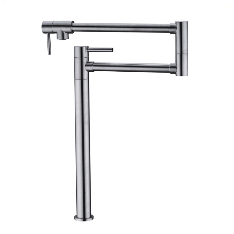Robinet remplisseur de pot avec tige d'extension, Nickel brossé