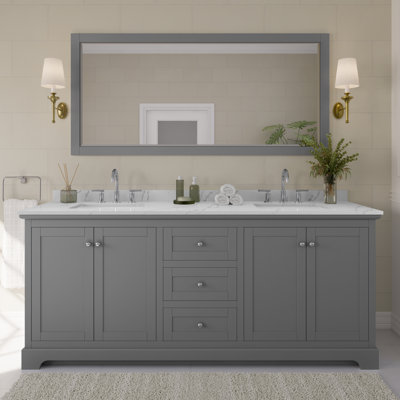 Avery Double Bathroom Vanity with Quartz Top