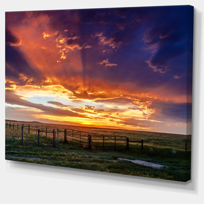 " Dramatic Sunset Over Prairie "