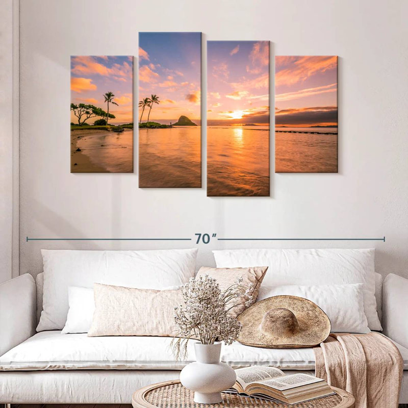 Coucher de soleil tropical Gillard Hawaii, H 32 po x l 52 po