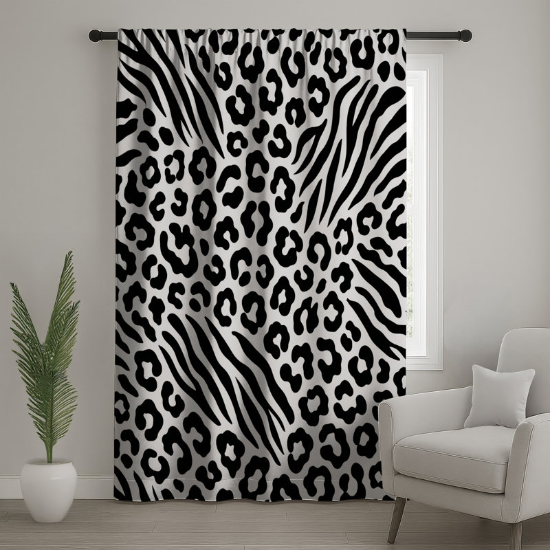 Rideaux de fenêtre Leopard, 50" x 92" - 1 Panel, Sheer