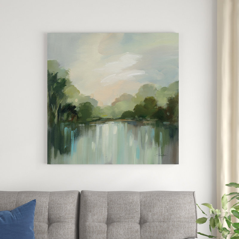 «Cool Spring Day» par Silvia Vassileva, peinture sur toile tendue, H 36 po x l 36 po