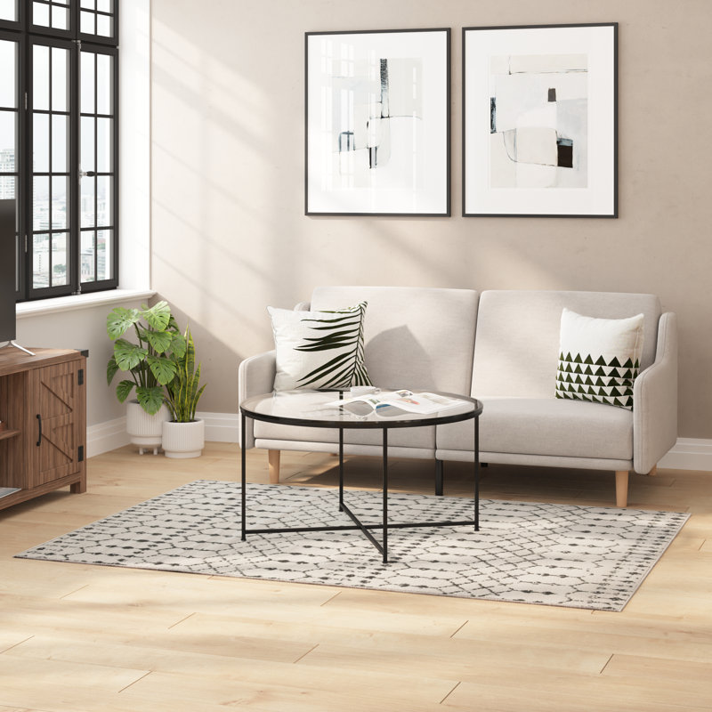 Geometric Indoor Rug, Rectangle 5' x 7'