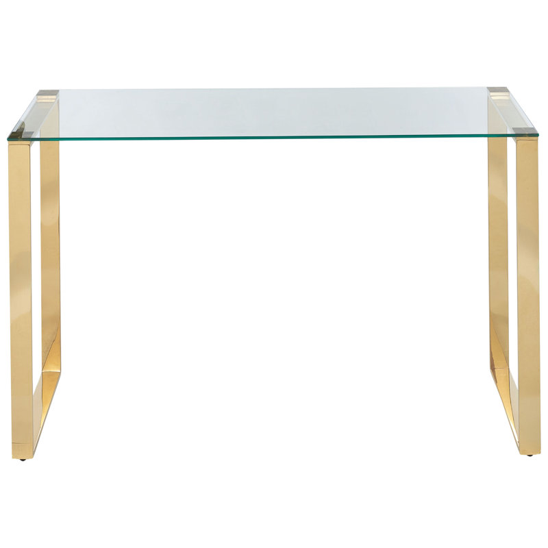 Nurlana 120cm Glass Top Console Table, Gold