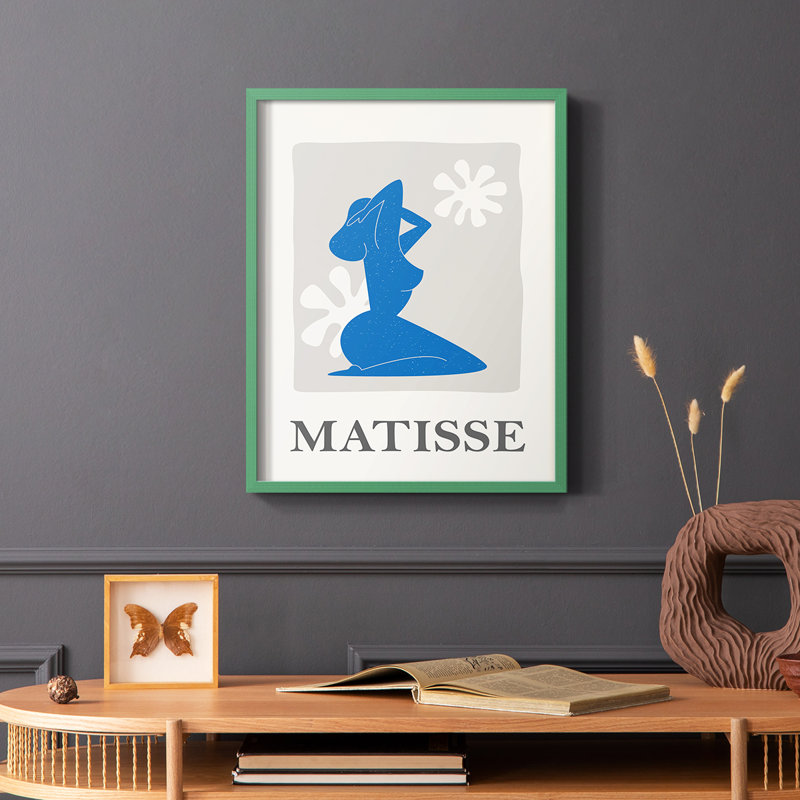 Matisse CCLxxI, reproduction encadrée - bois massif, Vert, H 10 po x l 8 po