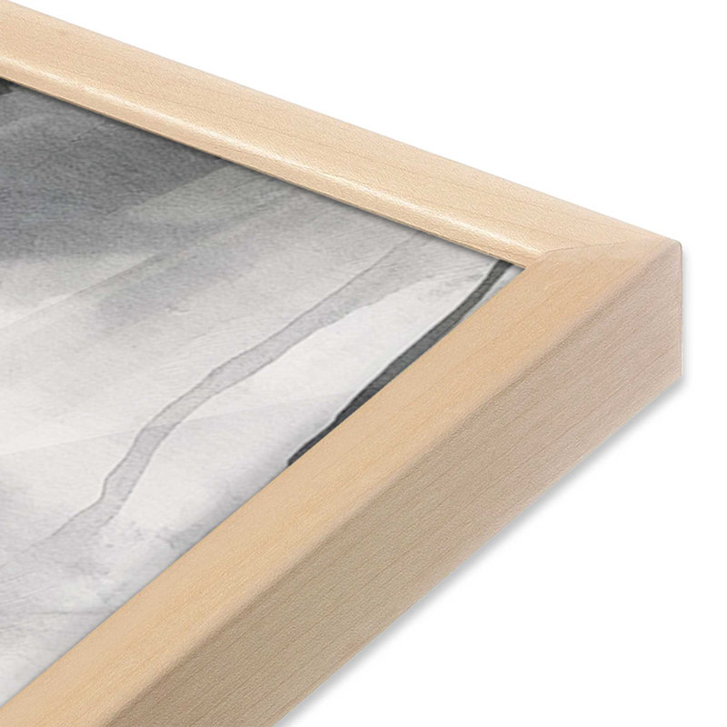 Monochrome Whisper I Print, 21" H x 17" W, Raw Maple Framed