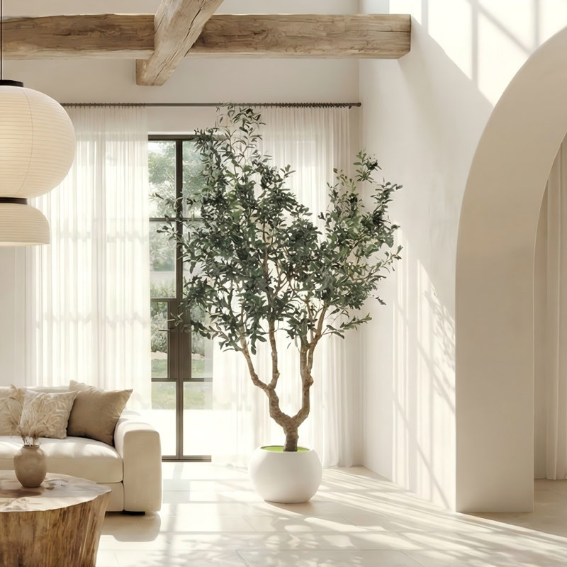 213.4cm Faux Olive Tree Tree