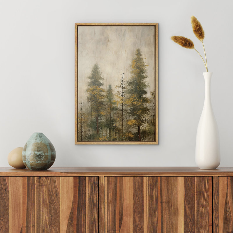 Pin, forêt, style champêtre, illustrations boisées, campagne française rustique, Naturel, H 24 po x l 16 po