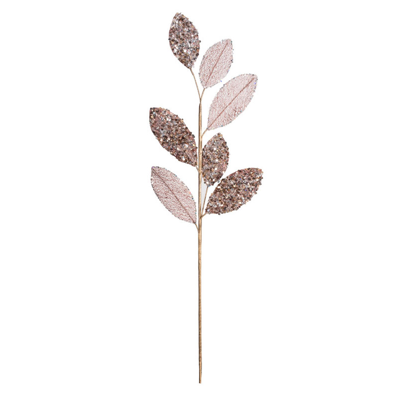 Leaf Aritificial, Rose Gold, 20" H x 4" W x 10" D
