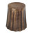 Liora 19" Side End Table | Handcrafted Bronze-Finish Aluminum | Hammered Round Design