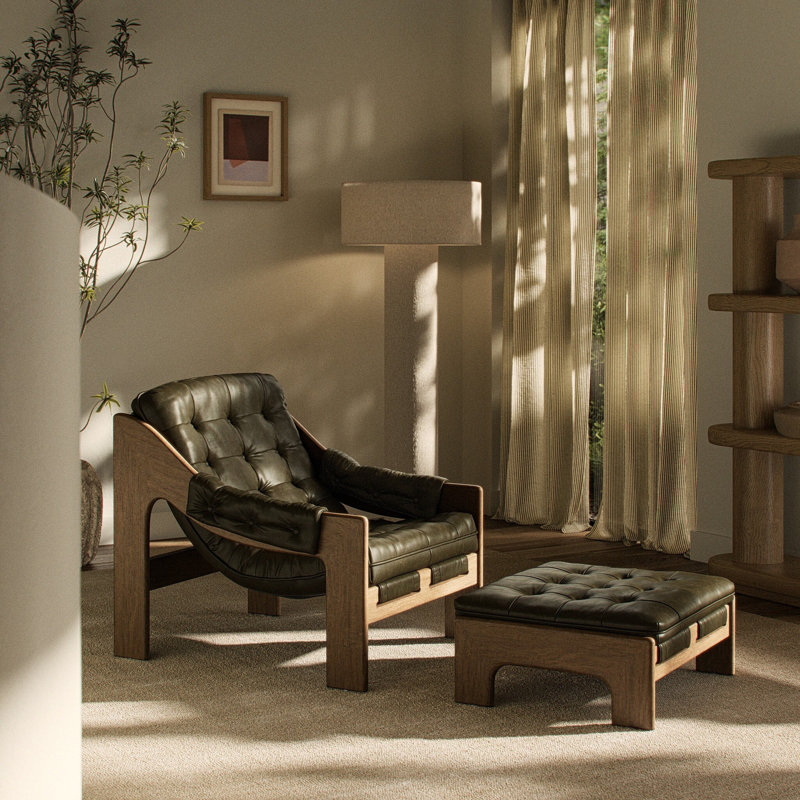 Halston Chair W/Ottoman-Dulane Moss