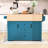 Kitchen Cart with Dual Drop Leaf, Rolling Design, Power Outlet and Ample Storage on 5 Wheels-142987503