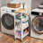 4-Tier Slim Rolling Utility Cart With Wood Top For Small Spaces - Perfect Bathroom, Kitchen, Laundry Organizer, Narrow Space Storage Solution With Wheels