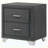 Grey Upholstered 2-Drawer Nightstand