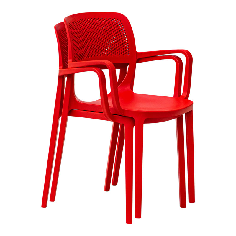 Fauteuil de terrasse empilable, Rouge