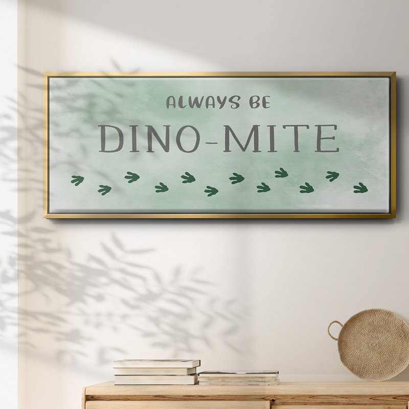 Dinomite- Framed Canvas, 24" H x 60" W