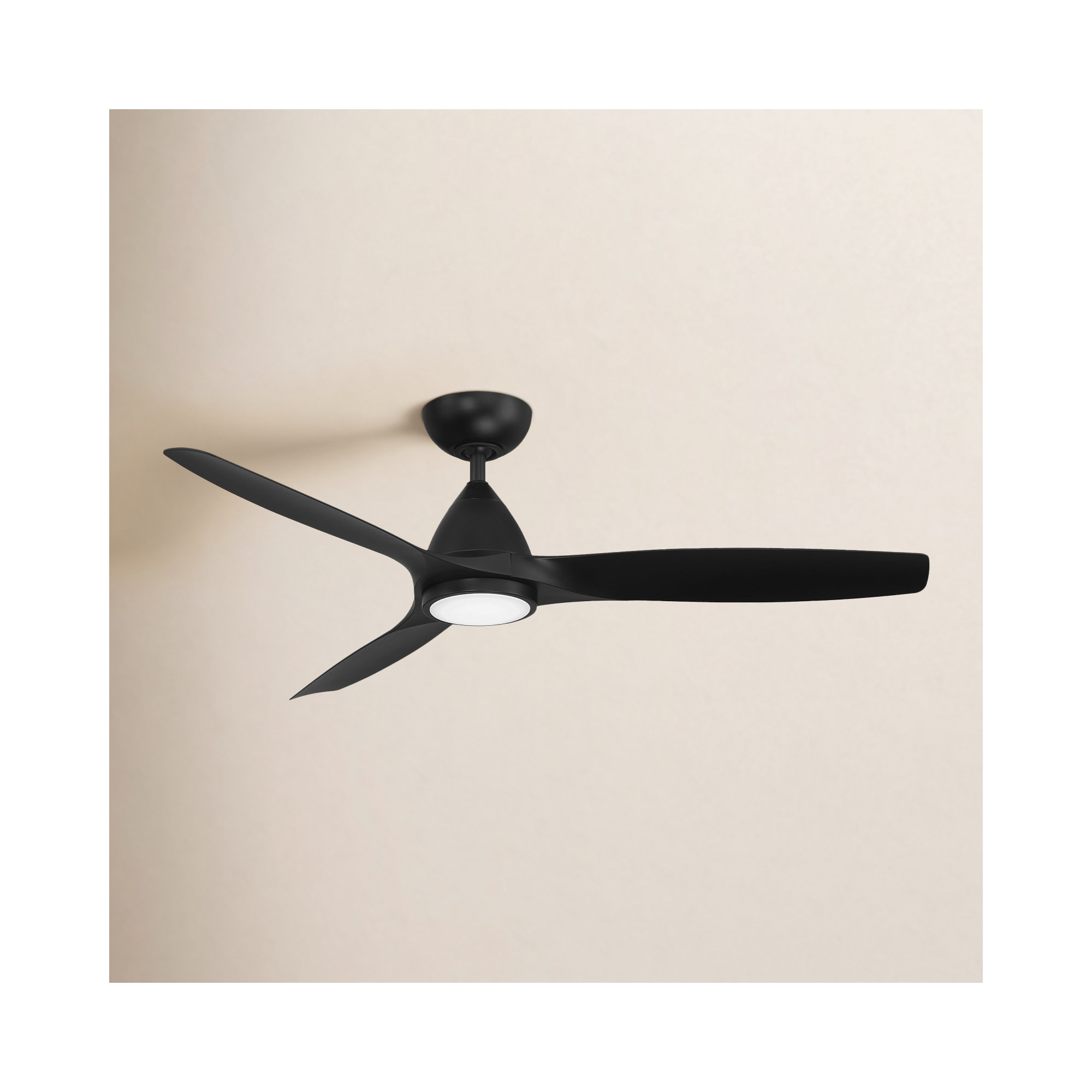 Skylark 3 - Blade Indoor/Outdoor Smart Ceiling Fan with Adjustable CCT 2700K-3000K-4000K-5000K LED Light Kit and Remote Control Included, Works With Alexa and iOS or Android App